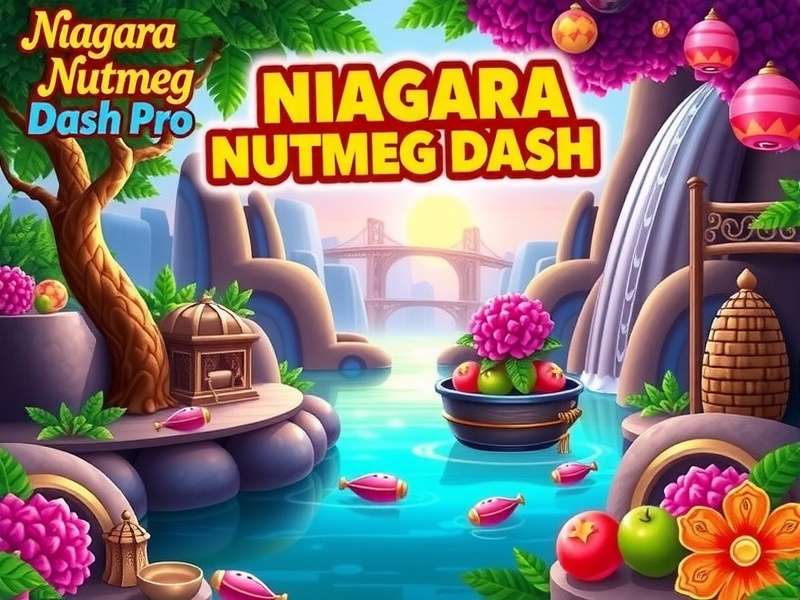 Niagara Nutmeg Dash Pro game screenshot showing vibrant Indian-inspired levels